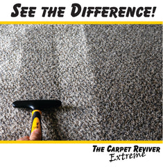Johnny World Carpet Reviver Extreme in use across a hallway reviving carpet pile