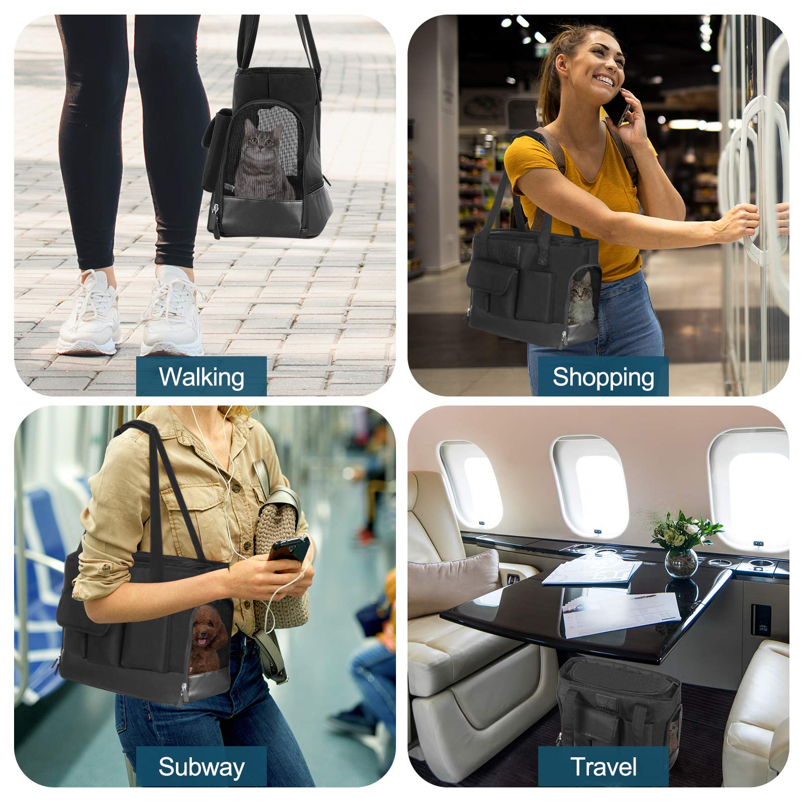 Johomviin pet carrier with shoulder sling for hands-free outings