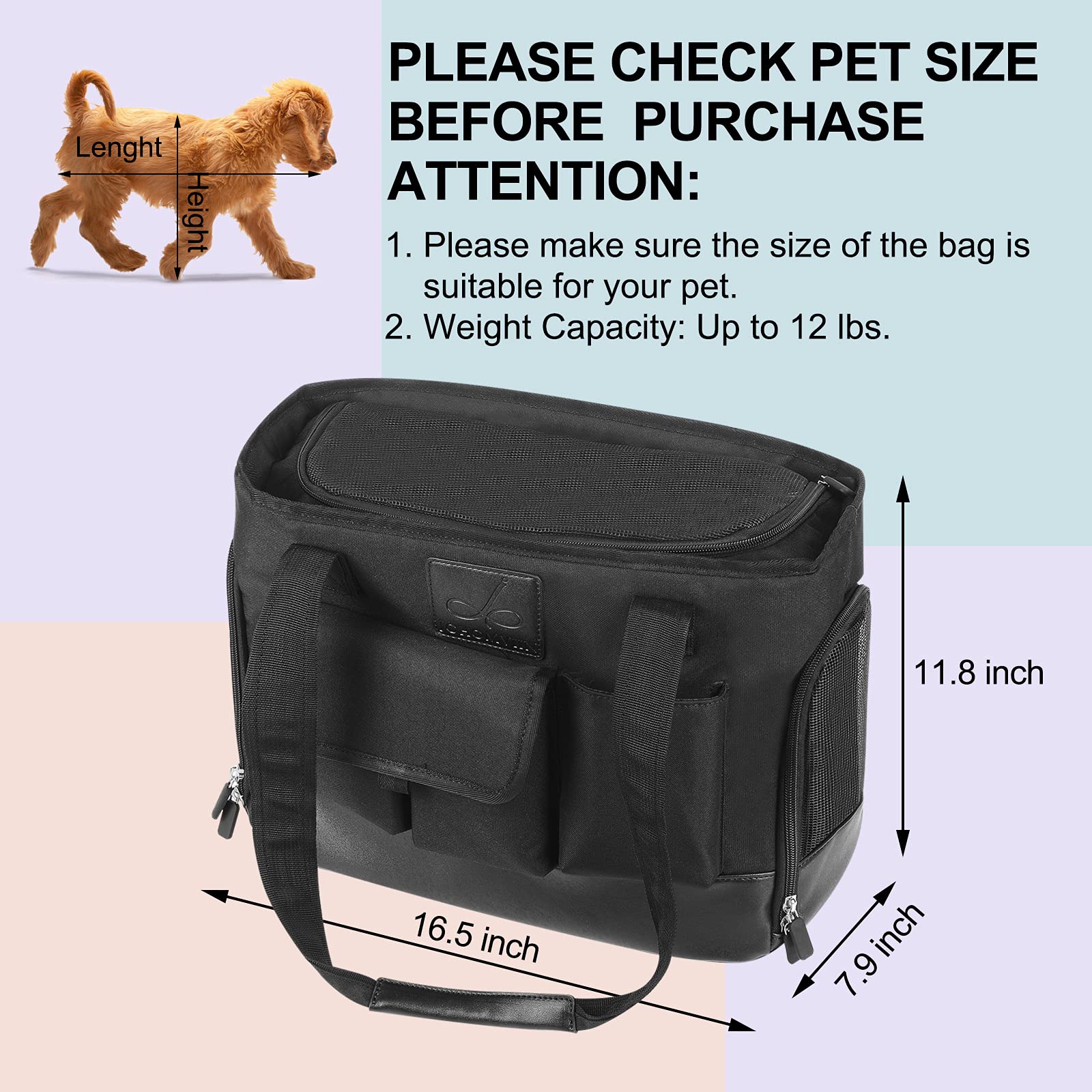 Johomviin carrier soft cushion bottom cushions your pet during trips