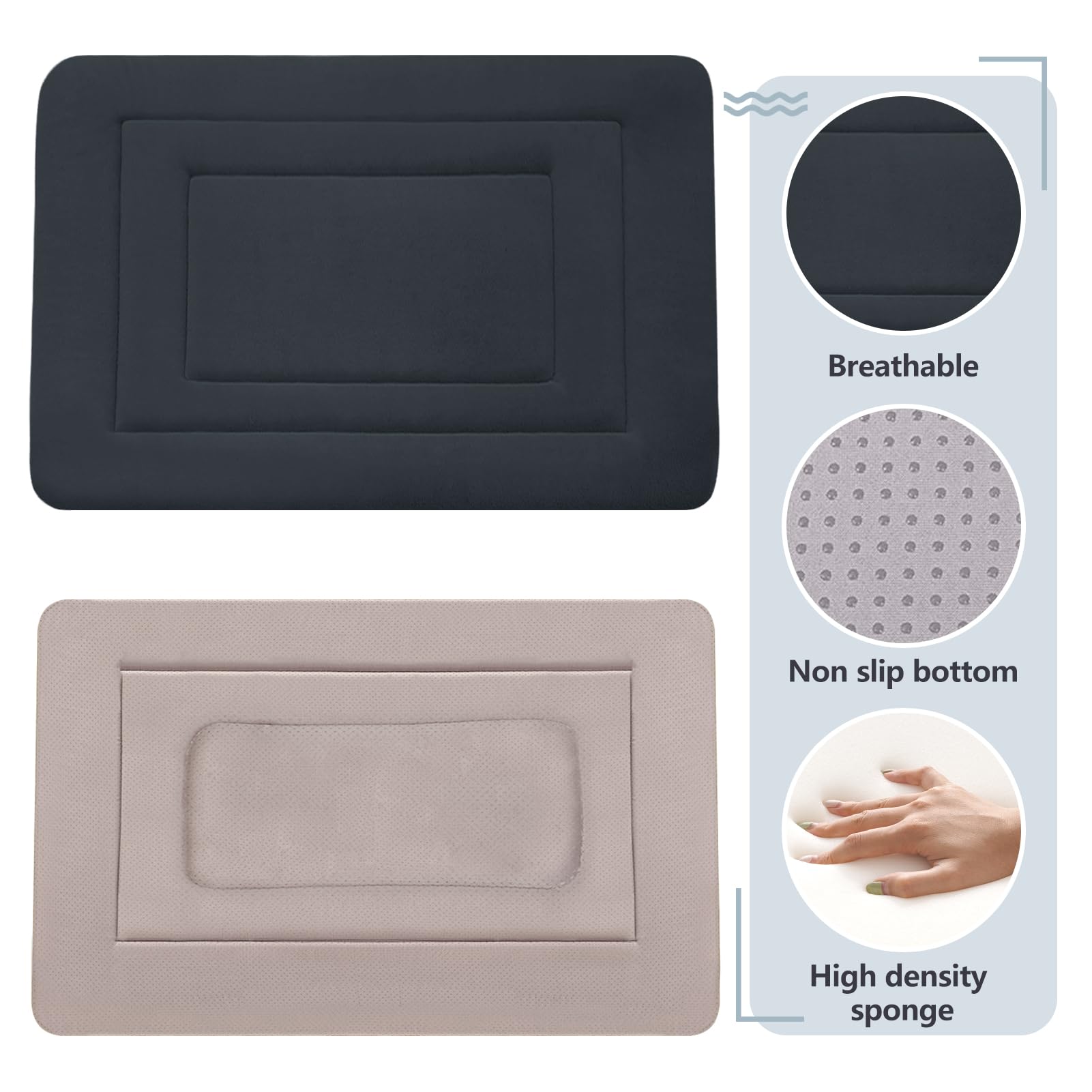 JoicyCo dog bed non-slip-bottom highlights stable placement on hardwood floors