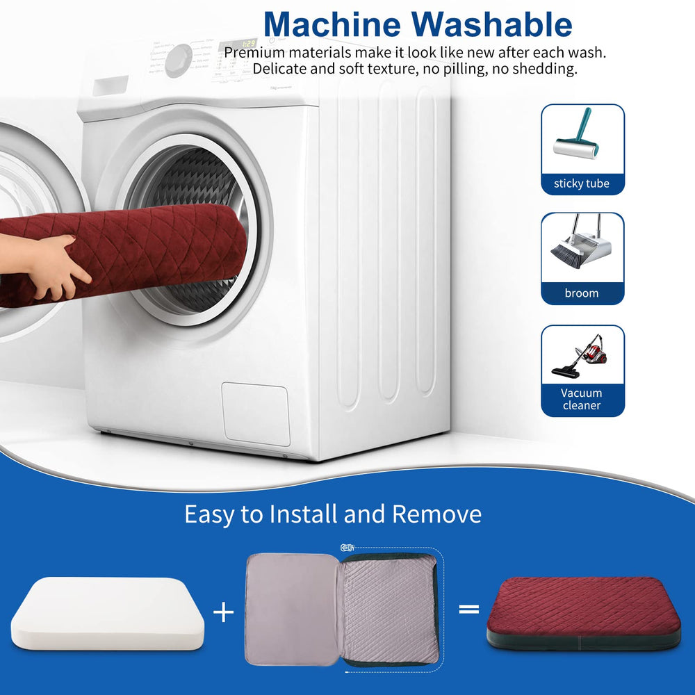 JoicyCo easy-clean cover shown being zipped off for laundry