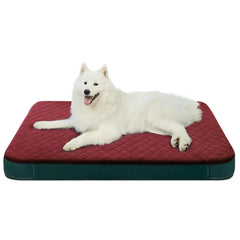 JoicyCo large dog bed orthopedic foam closeup highlights plush fleece comfort