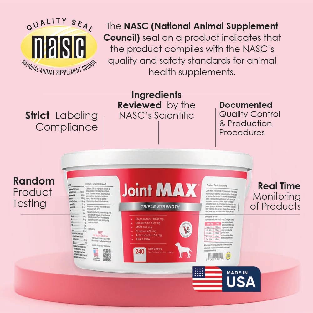 Joint MAX TS liver-flavor chew—palatability for consistent use.