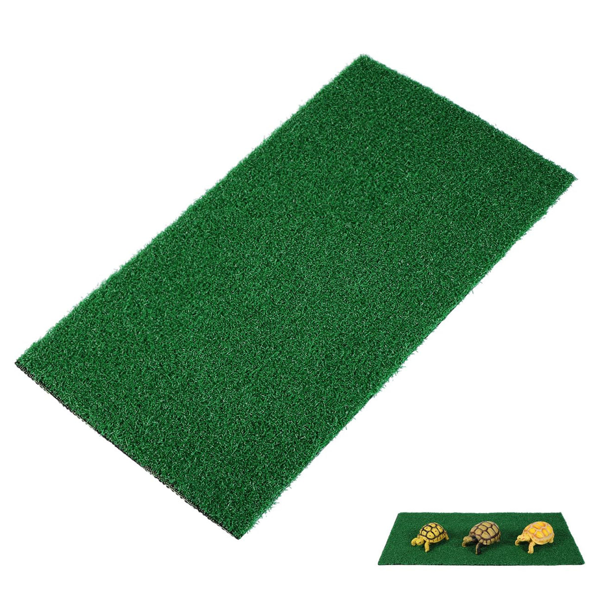jojofuny artificial grass turtle basking platform closeup showing soft texture for gentle basking.