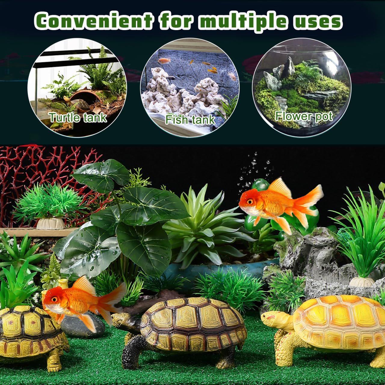 jojofuny simulation reptile turf for pets demonstrates durable, long-lasting reptile habitat surface.