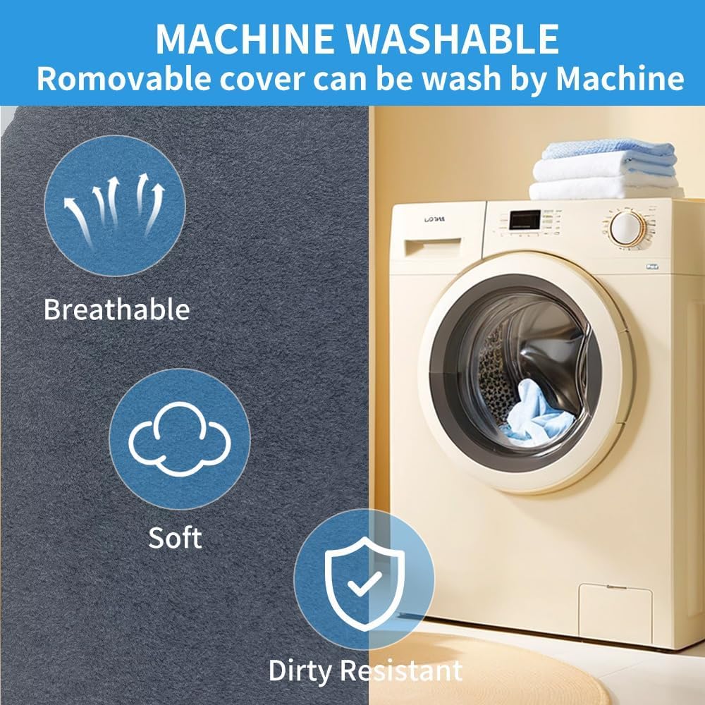 JOJOPEPE machine-washable cover simplifies care for busy households.