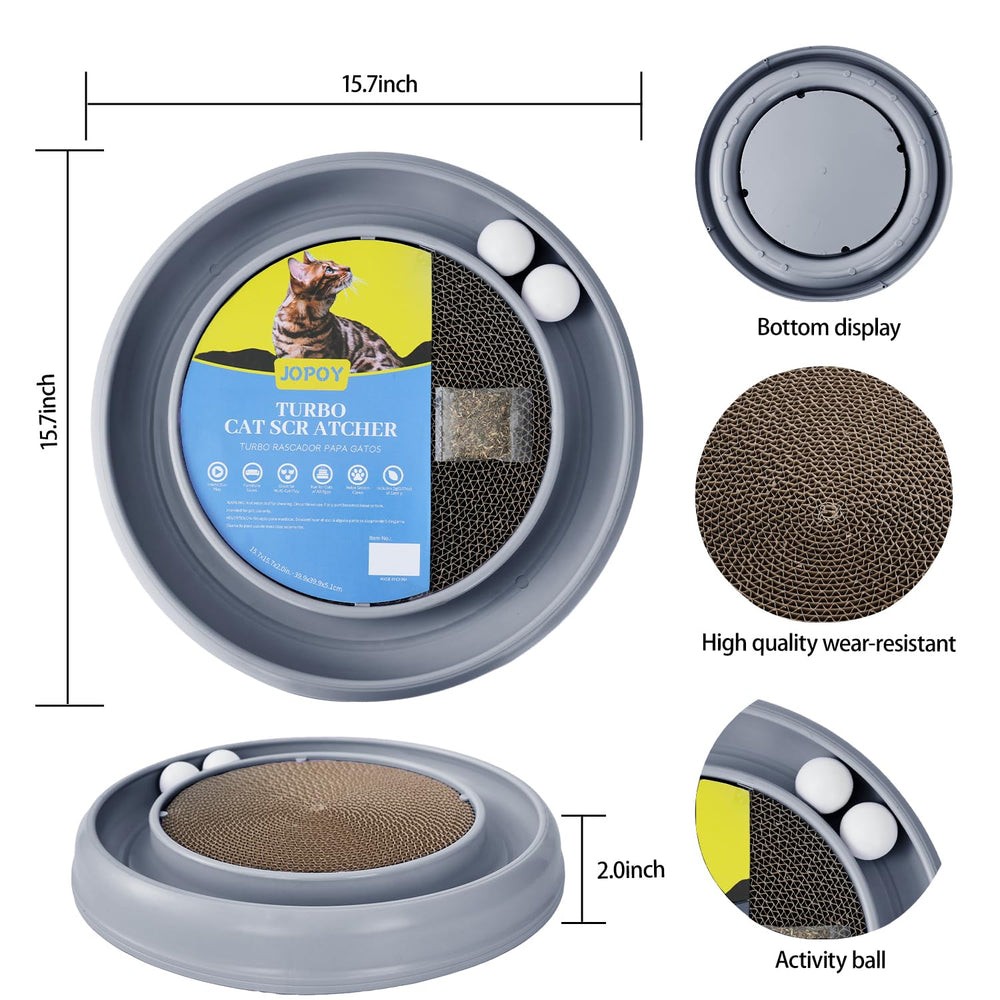 JOPOY ball-track-toy supports interactive and independent cat play.