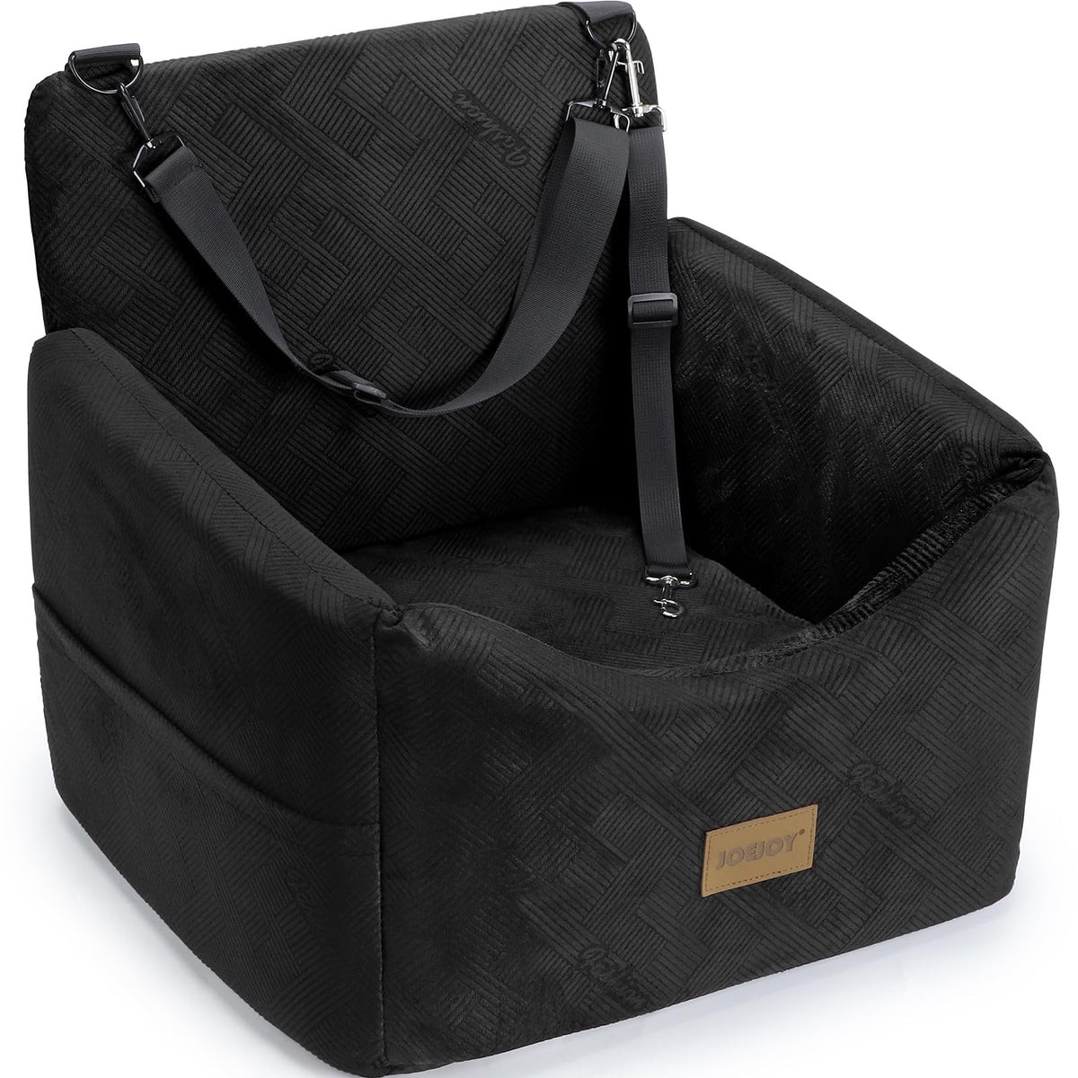 JOEJOY dog car seat elevated view with 5-inch boost for better scenery