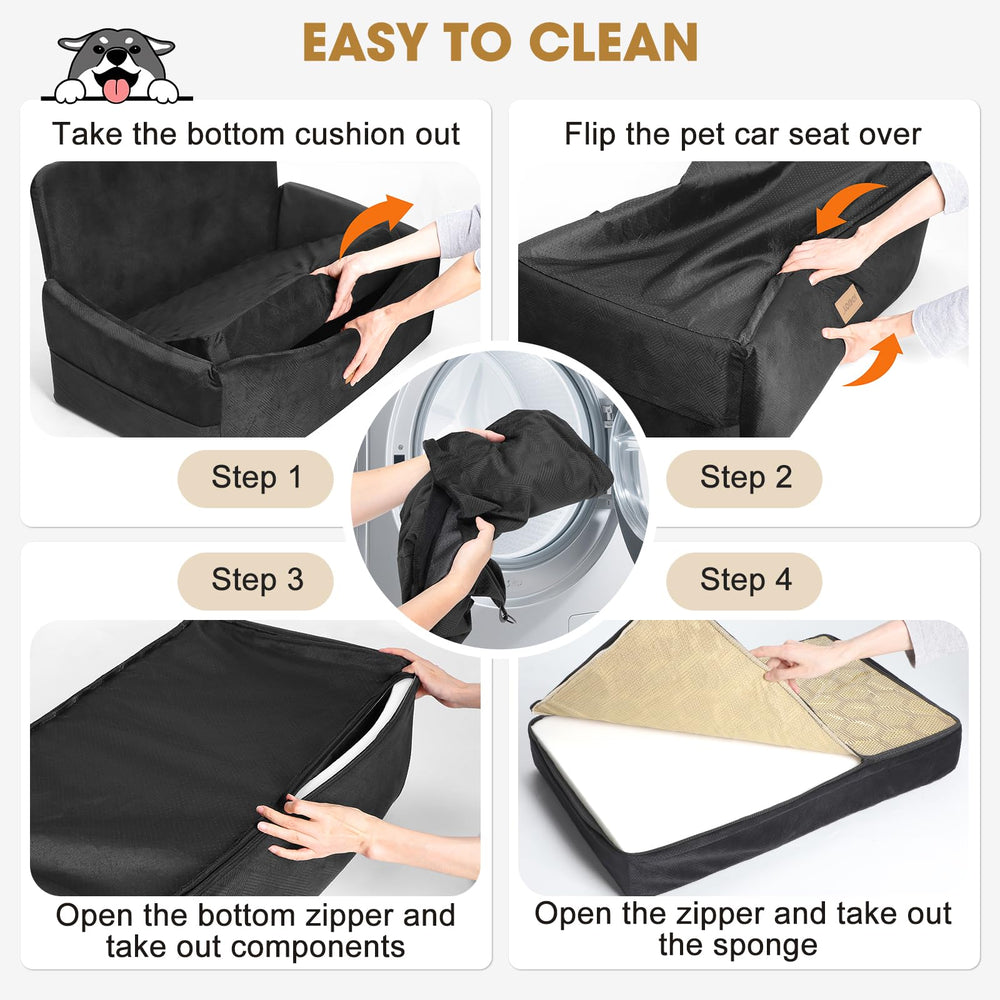 JOEJOY seat with side pockets stores treats and toys conveniently.