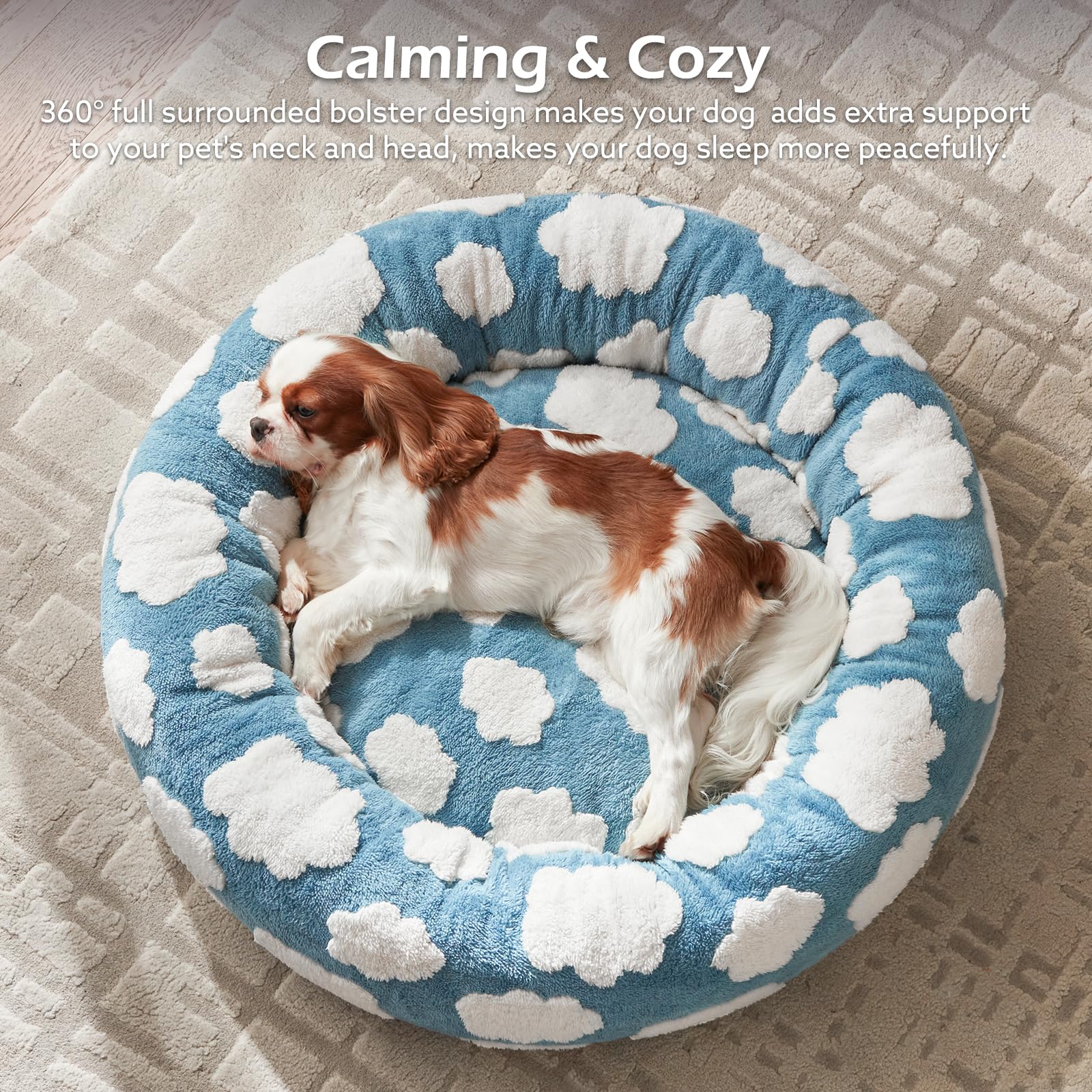 JOEJOY Donut Bed removable cover with zipper for easy washing.