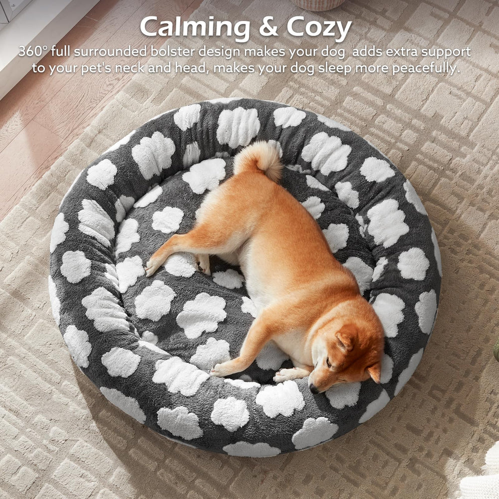 JOEJOY donut dog bed orthopedics foam layer supporting relaxed lounging