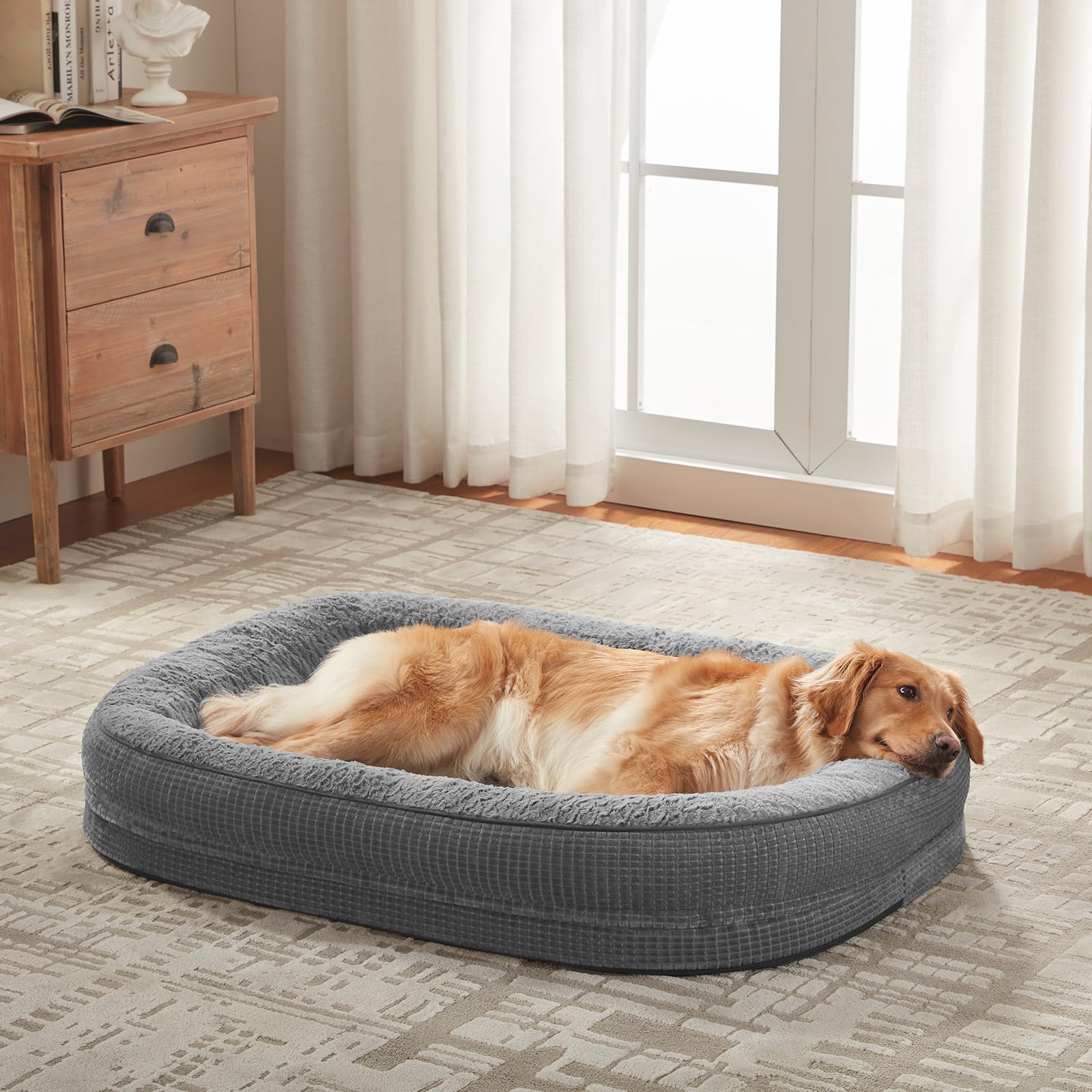 JOEJOY non-slip bottom keeps the bed steady on smooth floors.
