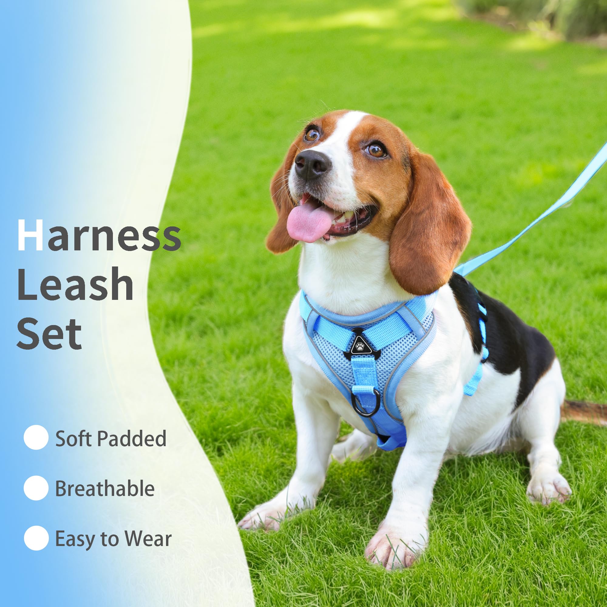Jolifield No-Pull Harness back-clip image highlights rear leash point for casual strolls.