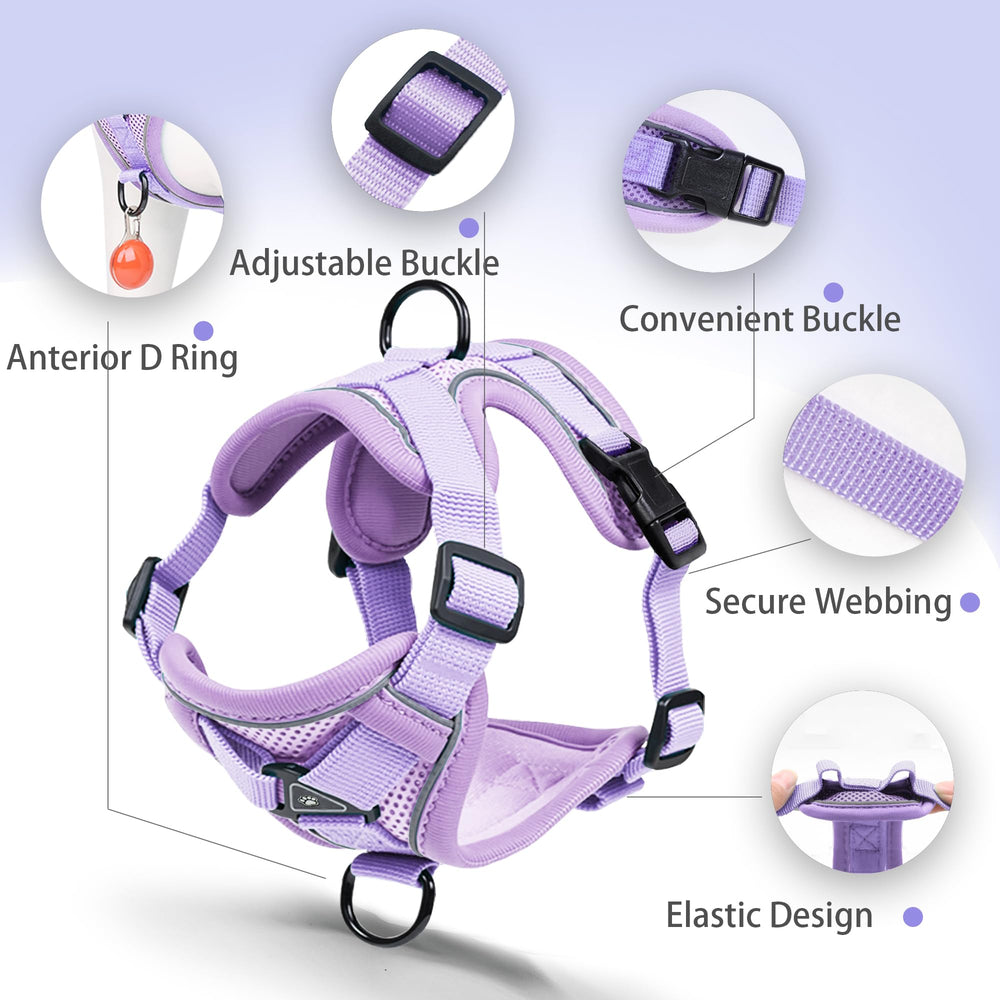 Jolifield No Pull Harness sizing guide helps achieve a snug, comfortable fit.