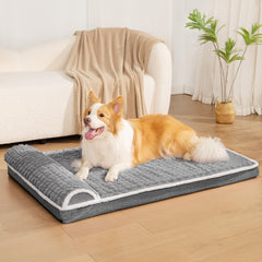 Jolifield dog bed removable cover highlights machine-washable fabric for easy cleaning