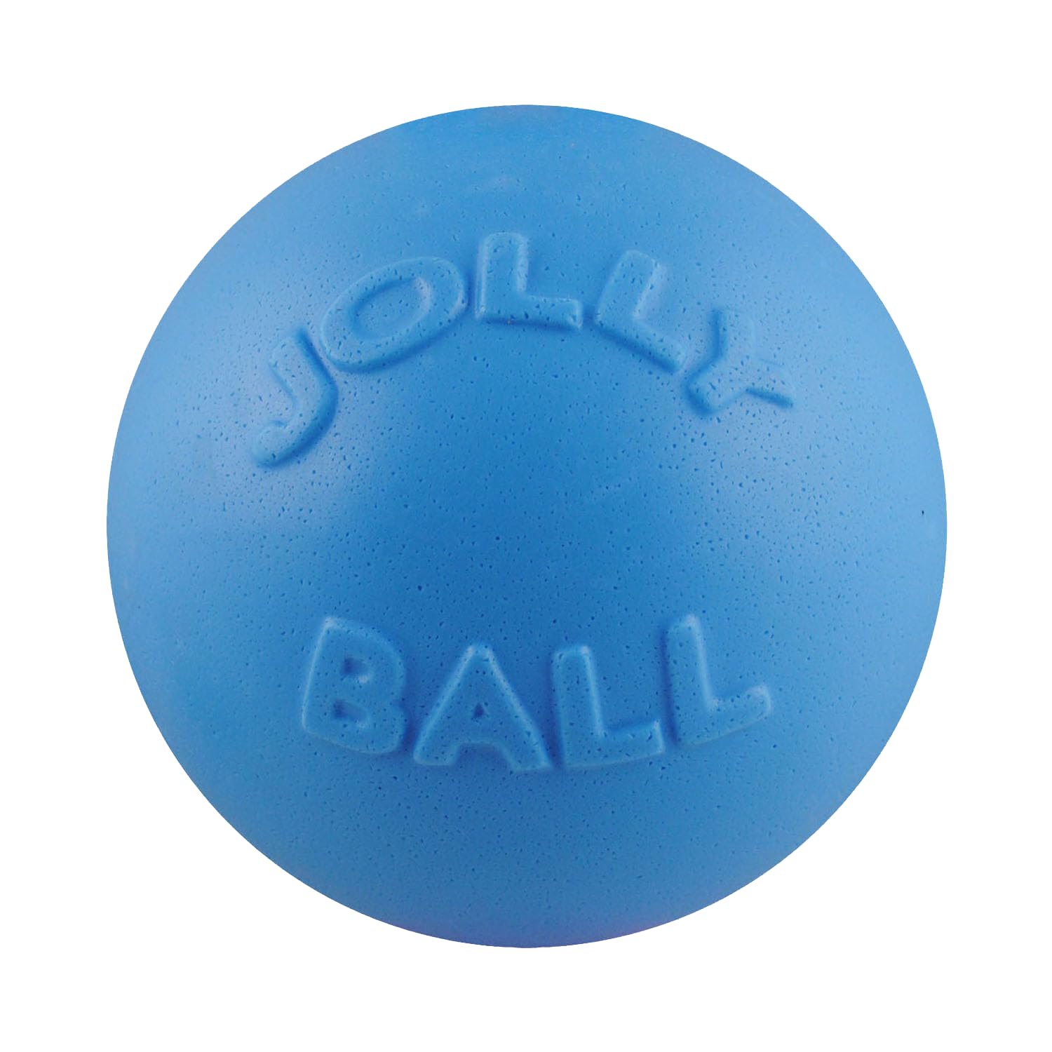 Jolly Pets Bounce-N-Play blueberry front view, ideal for interactive fetch with puppies.