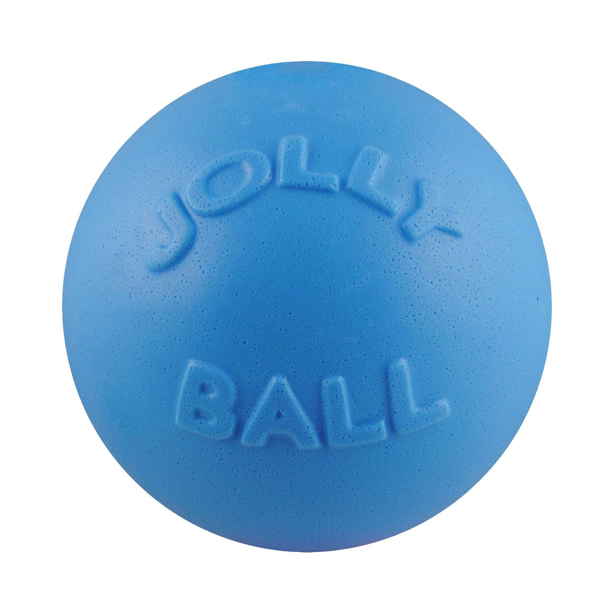 Jolly Pets Bounce-N-Play blueberry front view, ideal for interactive fetch with puppies.
