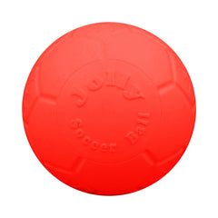 Jolly Pets Large Soccer Ball 8-inch orange floats for water fetch.