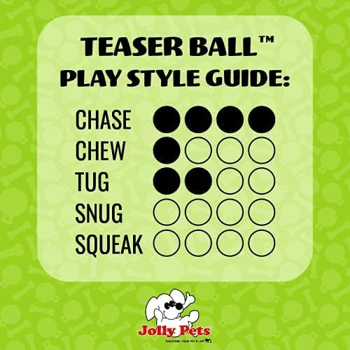 Jolly Pets Teaser Ball small red exterior grip for easy lifting.