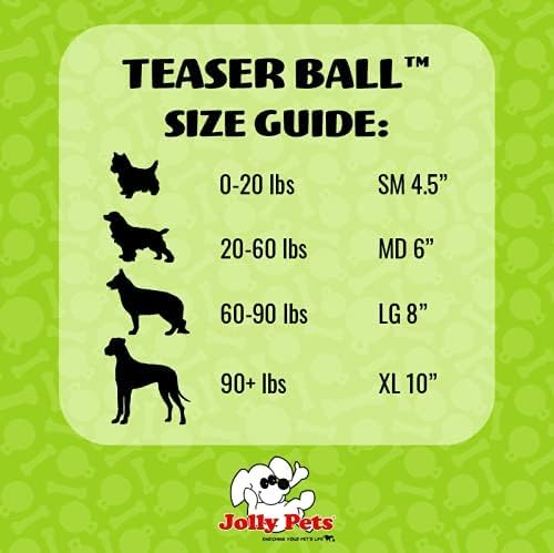 Jolly Pets Teaser Ball small red puzzle-action shot for enrichment.