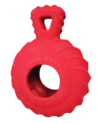 Jolly Pets Tuff Treader 6-inch red handle for rugged fetch sessions.