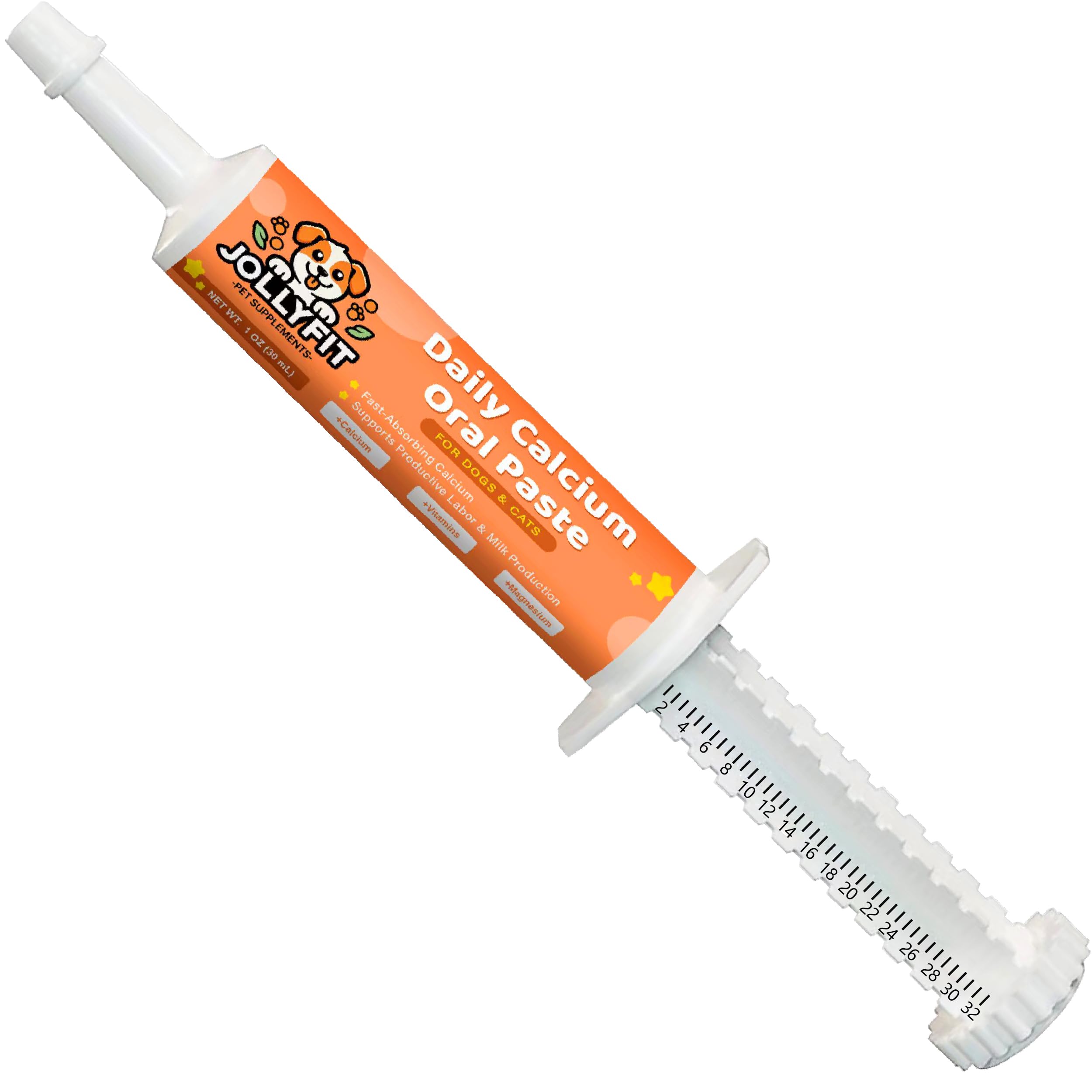 Jollyfit daily calcium supplement helps sustain calcium levels for active pets.