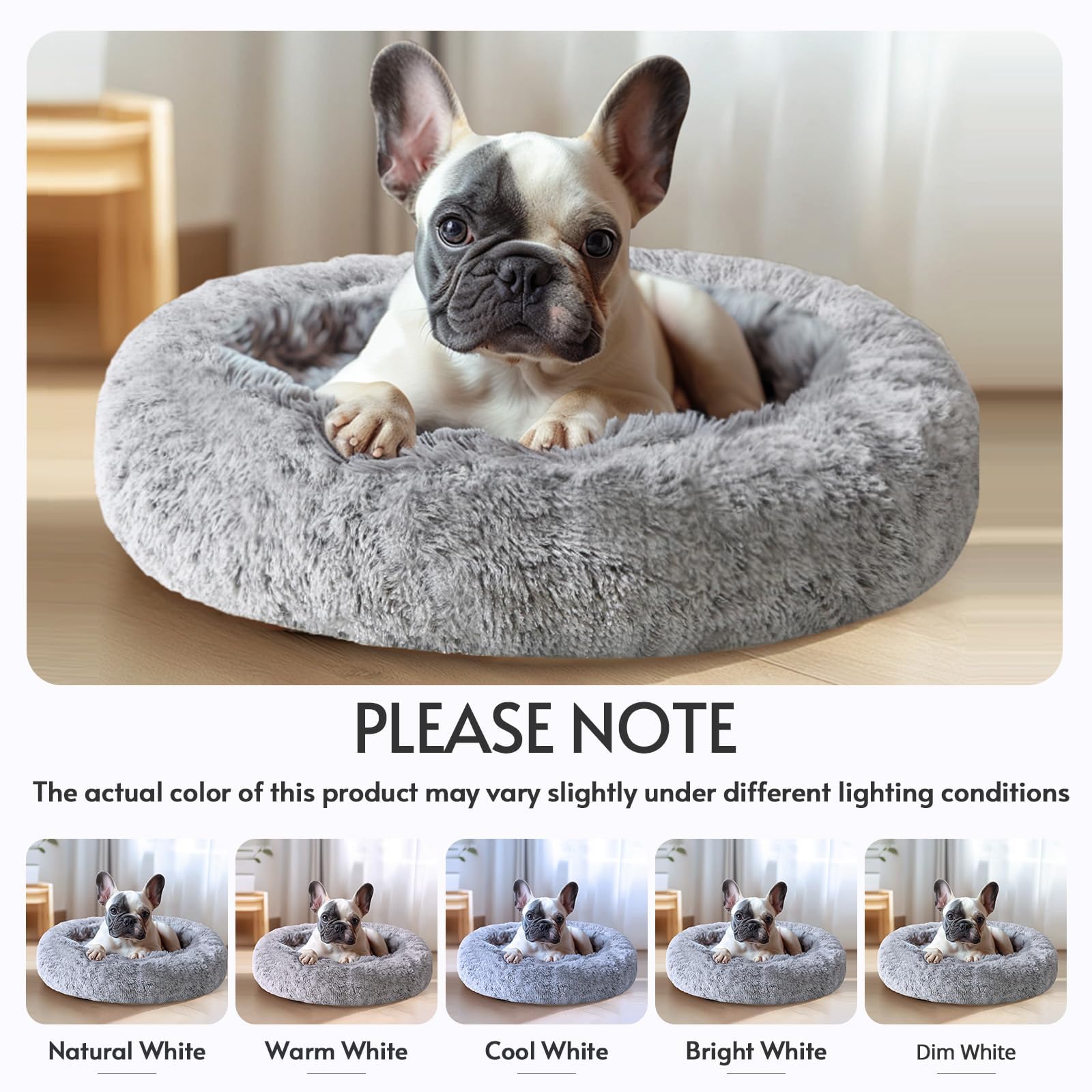 JOLLYVOGUE 31 inch bed fits pets up to 45 lbs for medium to large dogs.