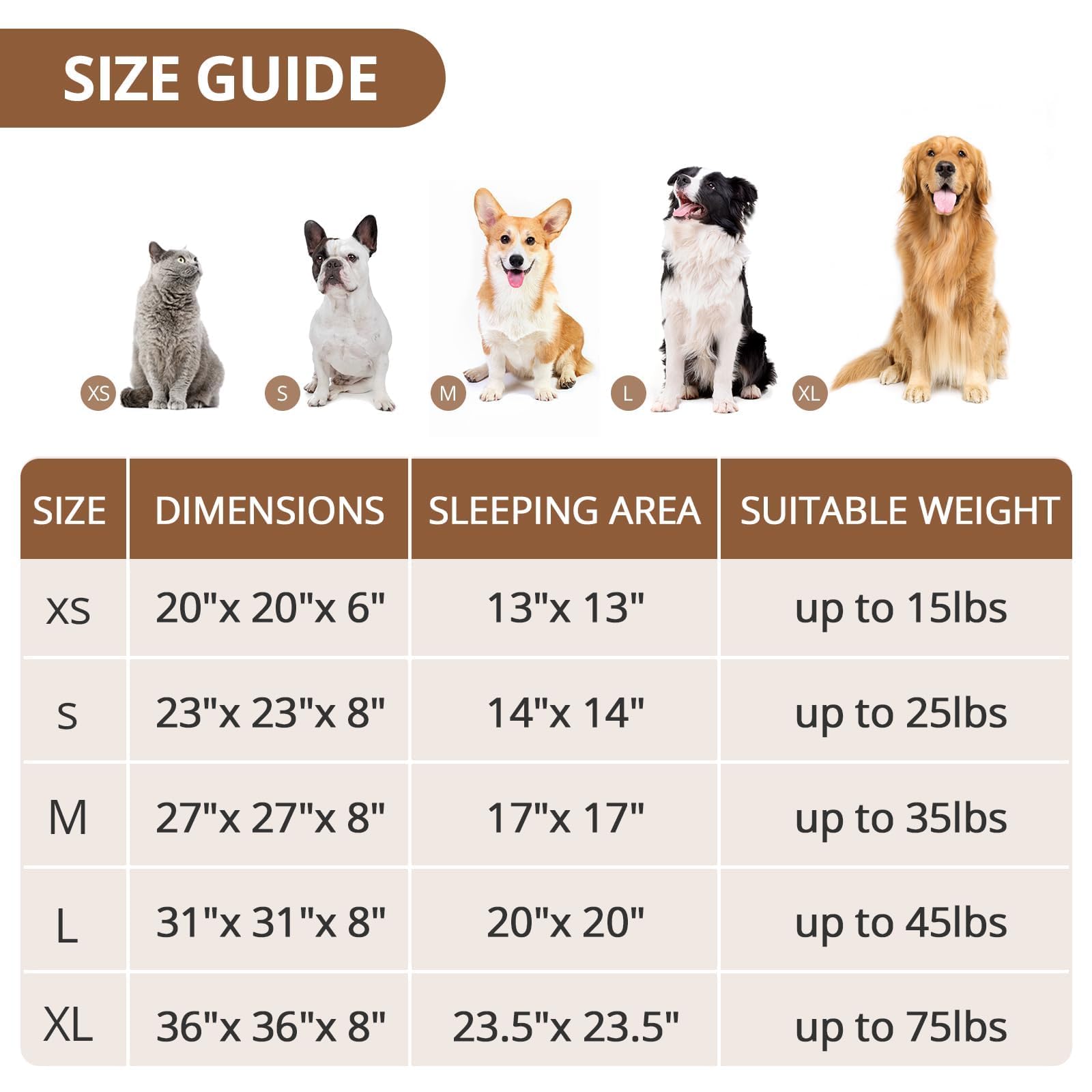 JOLLYVOGUE calming dog bed fluffy faux fur delivers cloud soft naps.