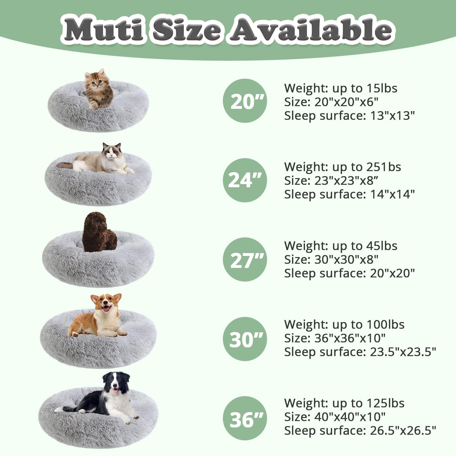 JOLLYVOGUE dog bed large size closeup demonstrates space for bigger pets.