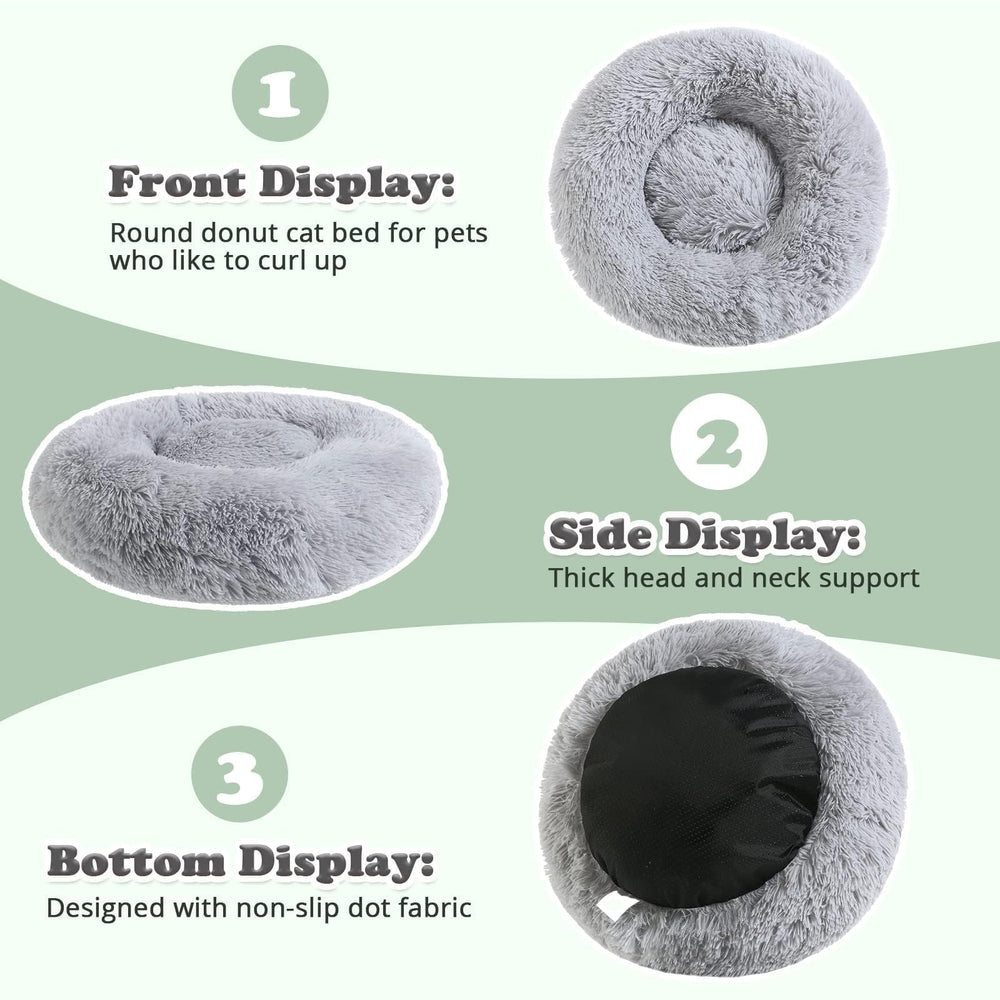JOLLYVOGUE dog bed non-slip bottom closeup highlights stable placement.