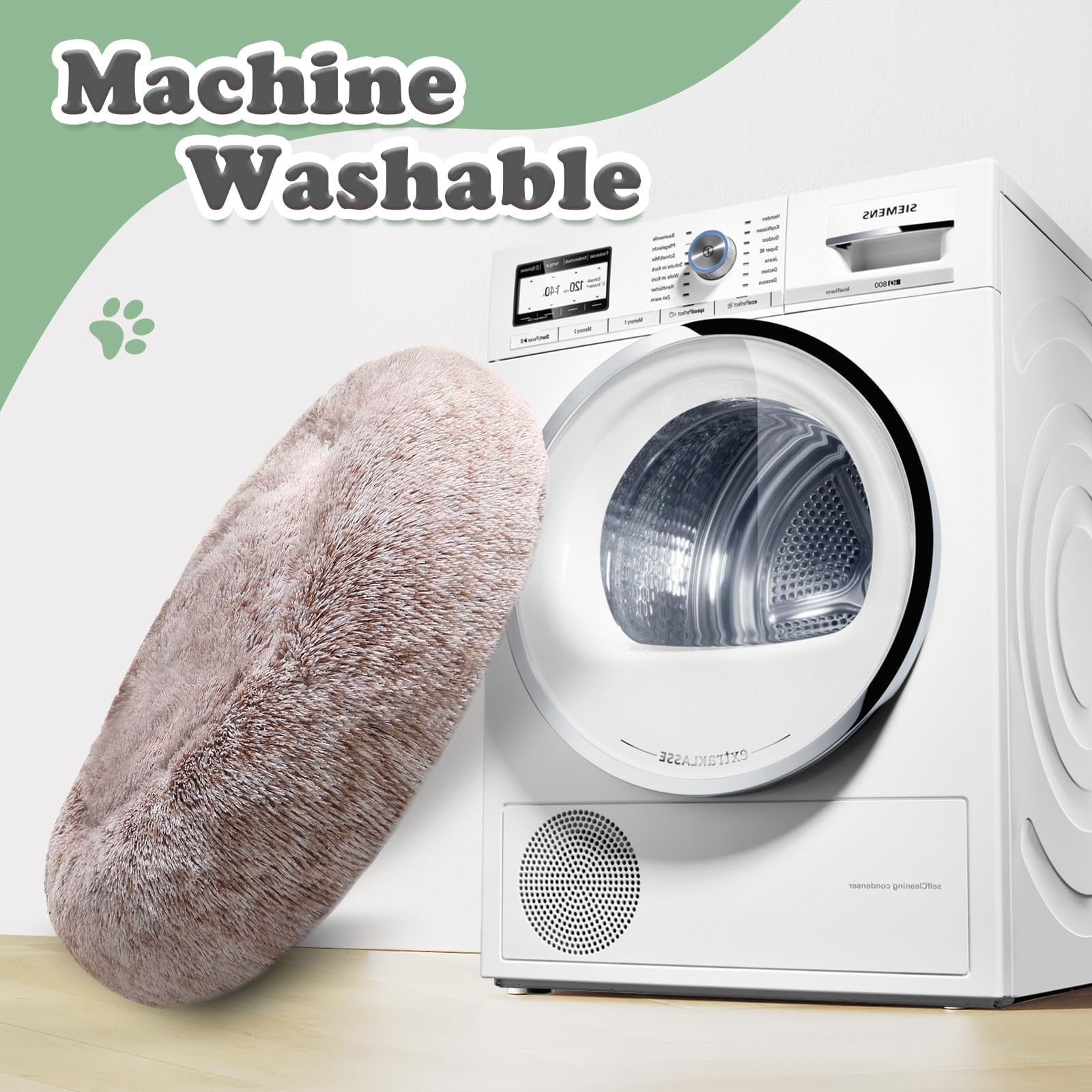 JOLLYVOGUE in-use shot shows pet curling into warm donut comfort.