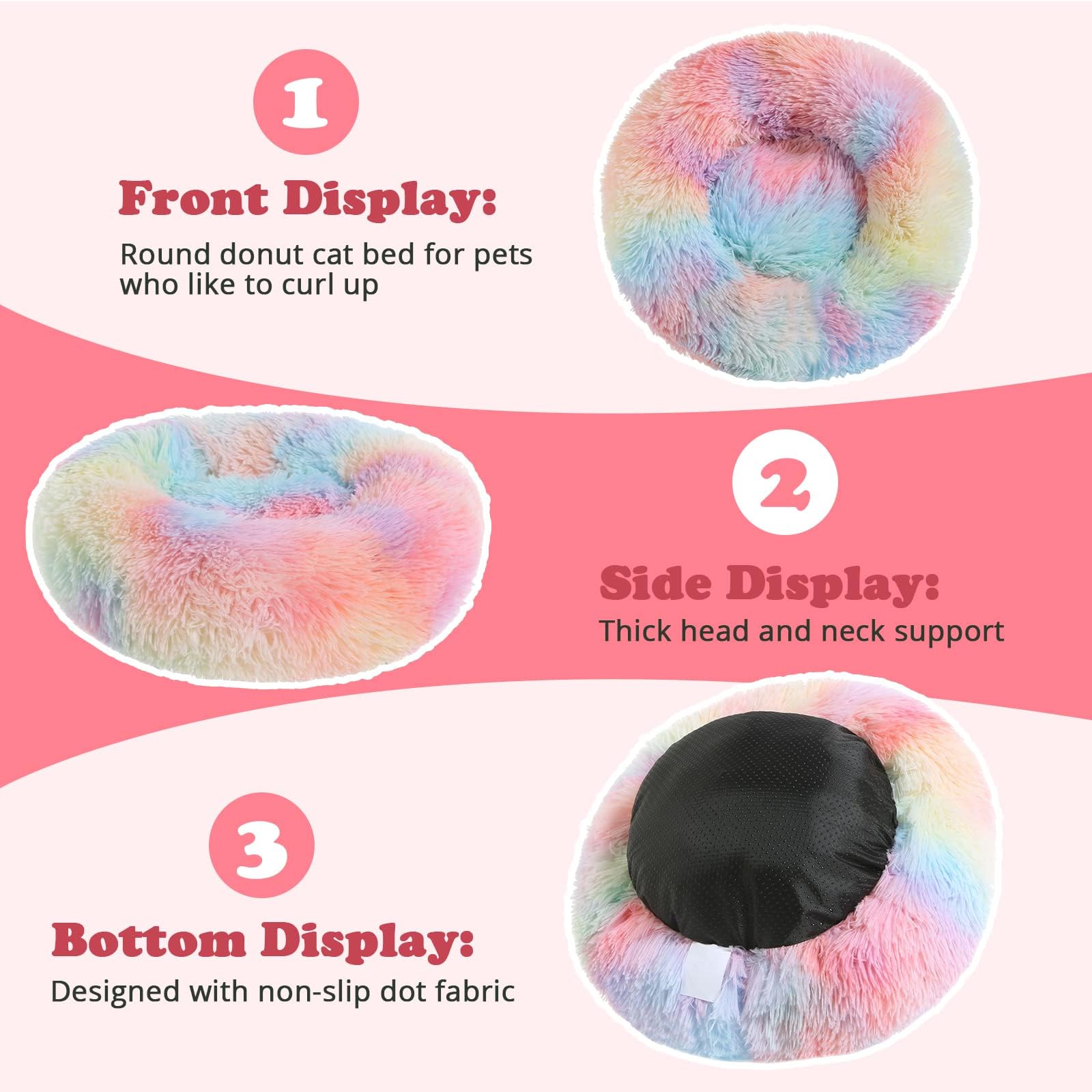 JOLLYVOGUE dog cat bed in use showing relaxed posture after play.