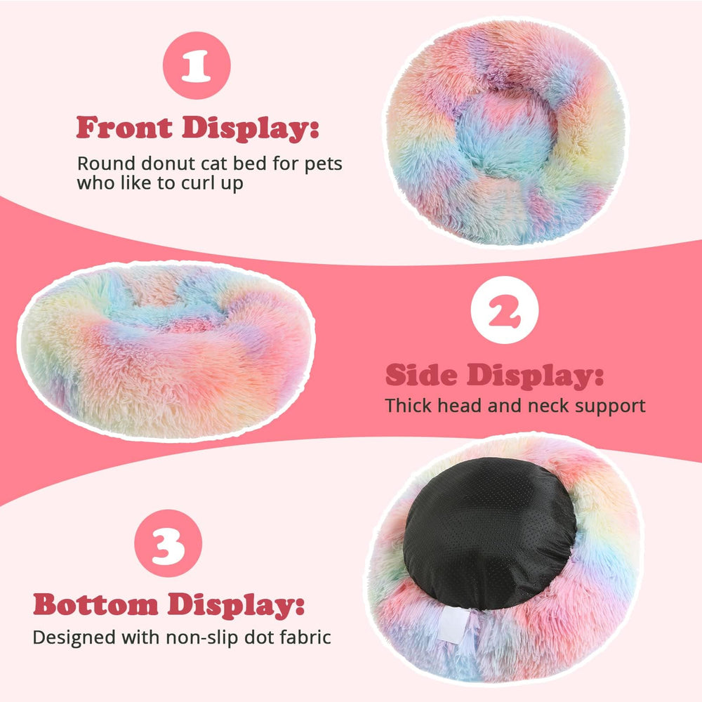 JOLLYVOGUE dog cat bed in use showing relaxed posture after play.