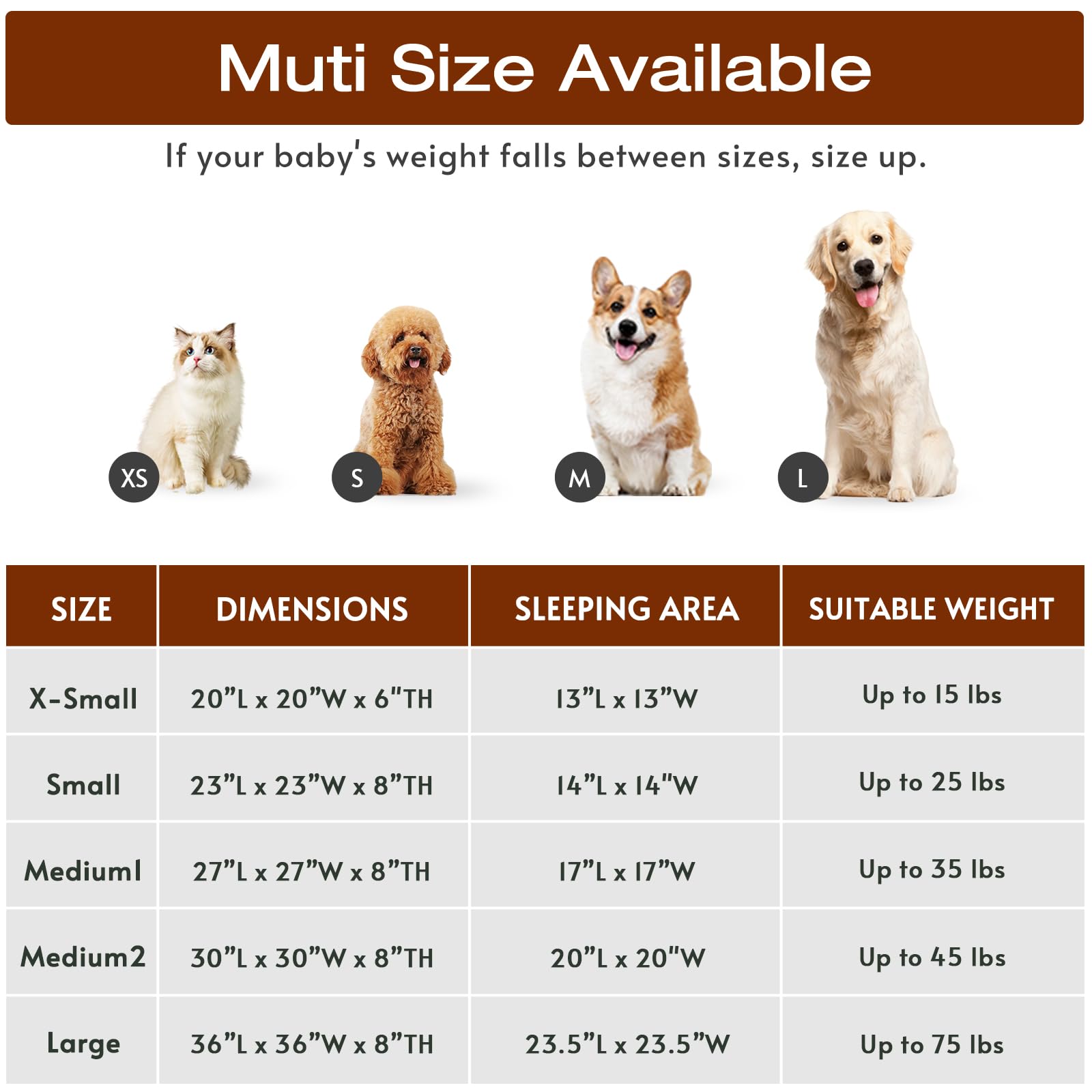 JOLLYVOGUE donut bed 20-inch size fits small to medium pets.