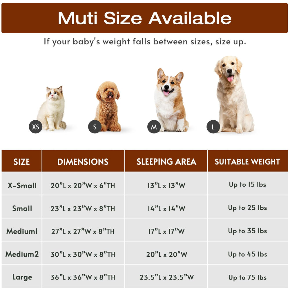 JOLLYVOGUE donut bed 20-inch size fits small to medium pets.