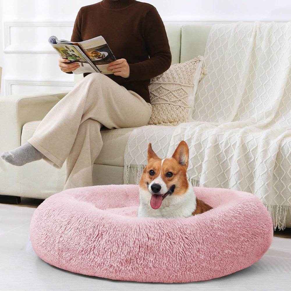 JOLLYVOGUE donut bed compact 20-inch design fits small to medium pets