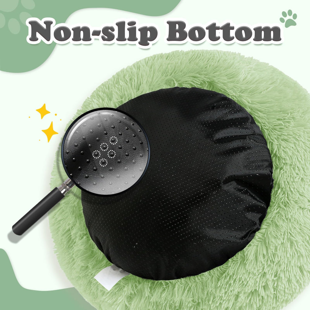 JOLLYVOGUE donut bed headrest closeup emphasizes neck support and cozy feel.