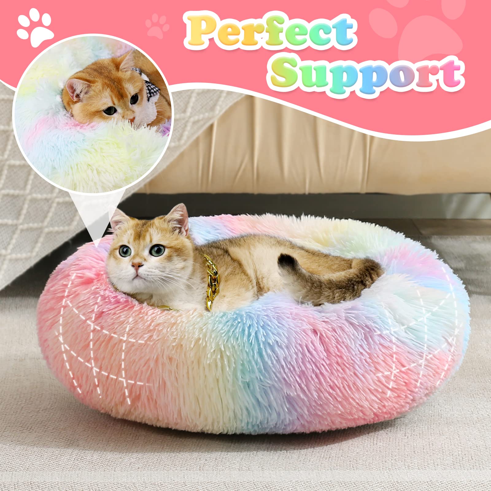 JOLLYVOGUE donut bed placed in a calm room for nap-ready comfort.