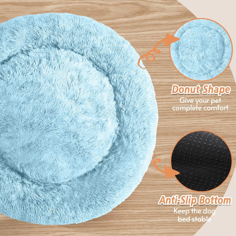 JOLLYVOGUE calming-donut-bed inner-padding detail emphasizes burrow-ready comfort.