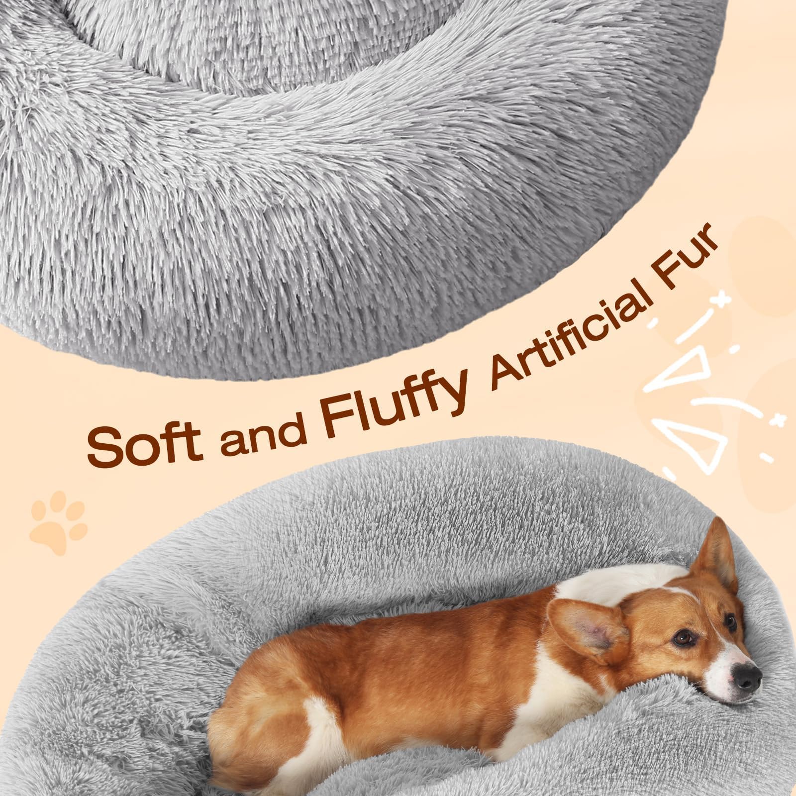 JOLLYVOGUE donut bed interior view emphasizes warmth and cocoon-like security.
