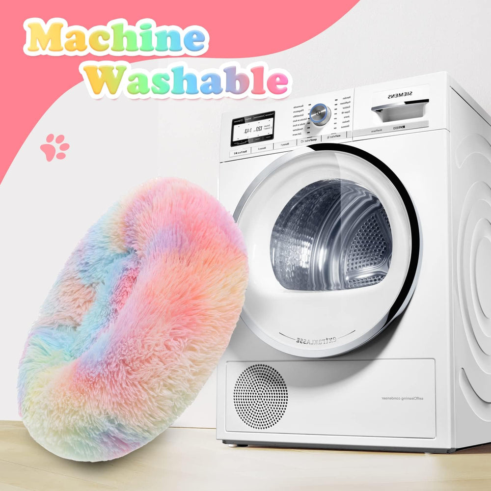 JOLLYVOGUE donut bed machine-washable cover enables easy cleaning.