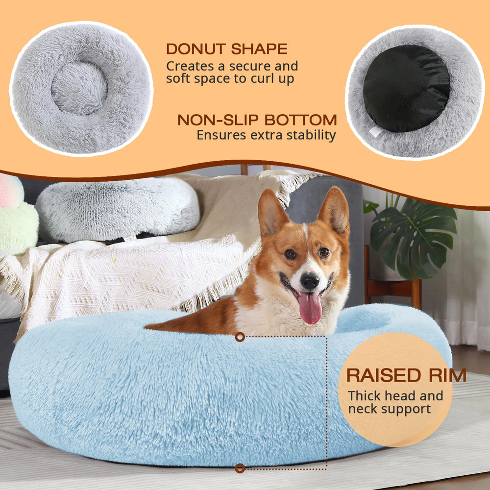 JOLLYVOGUE Donut Bed is machine-washable for easy cleaning.