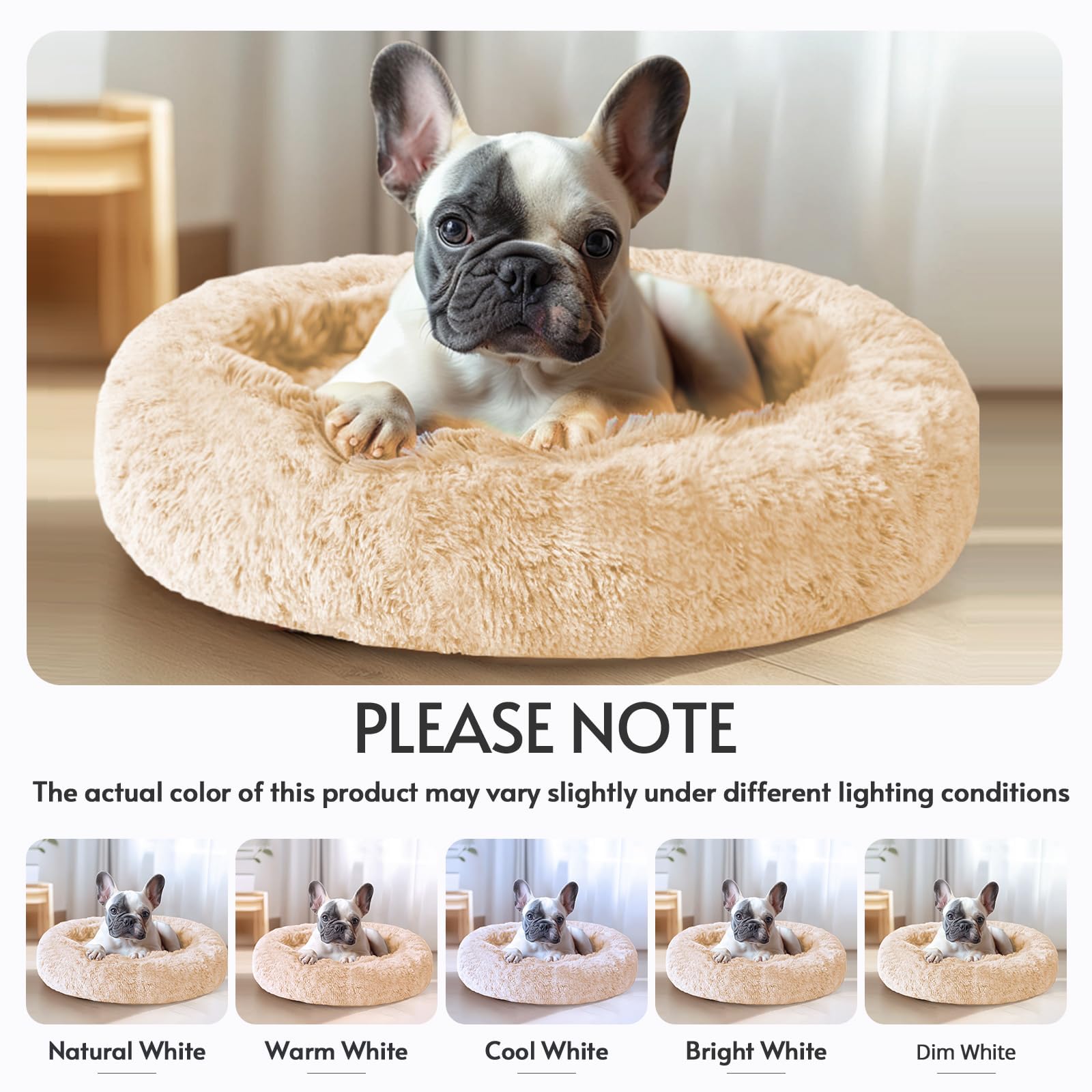 JOLLYVOGUE donut bed machine-washable for easy cleaning and refresh