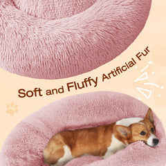 JOLLYVOGUE donut bed non-slip bottom keeps pets steady during jumps