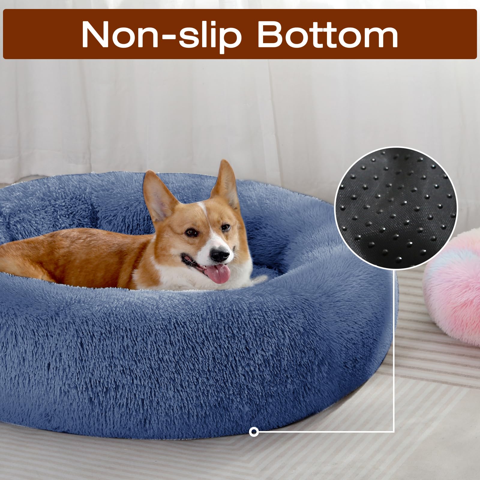 JOLLYVOGUE anti-slip bottom keeps bed in place during playful moments.