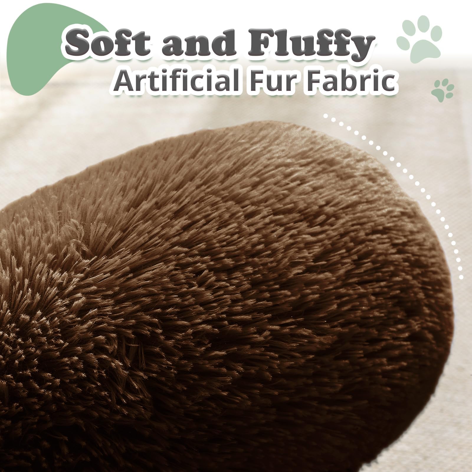 JOLLYVOGUE dog & cat bed side view demonstrates anti-slip bottom for steady lounging.