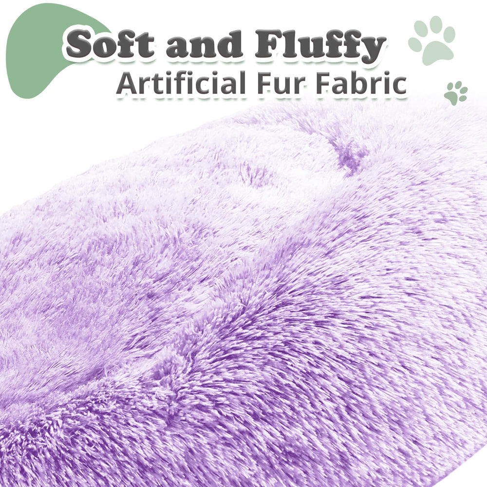 JOLLYVOGUE donut bed side view shows warmth and security for small pets.