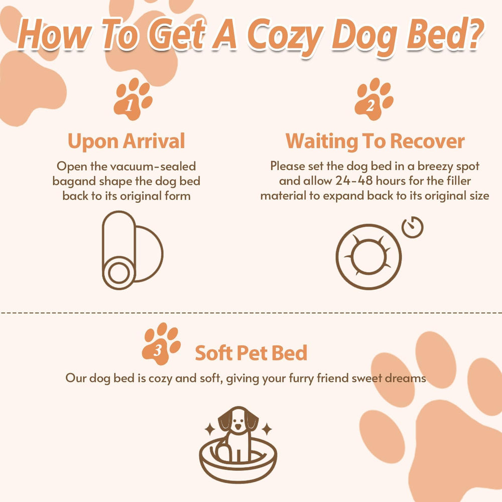 JOLLYVOGUE donut bed size chart image showing fit guidance for small pets