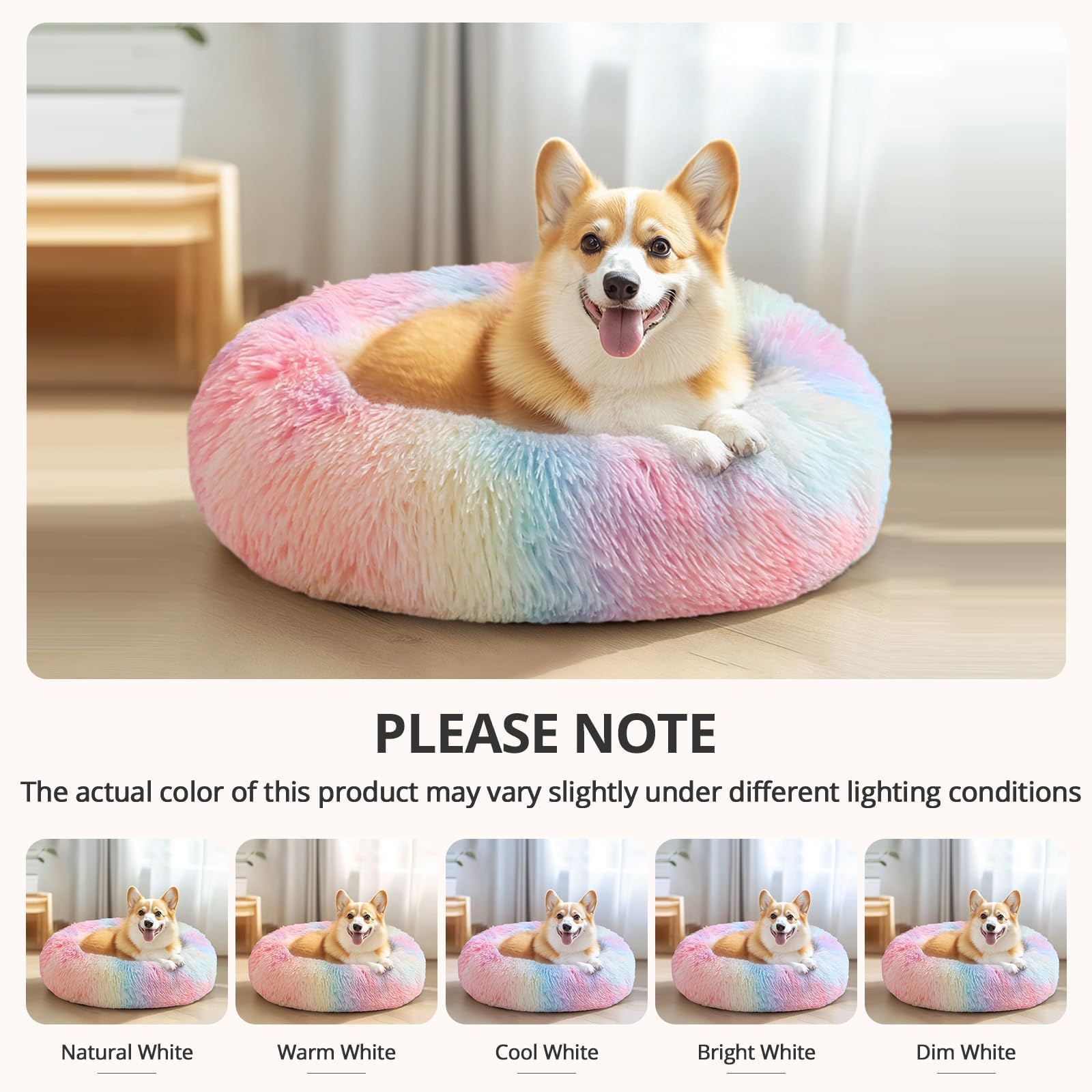 JOLLYVOGUE soft fluffy faux fur texture invites cuddling and comfort.