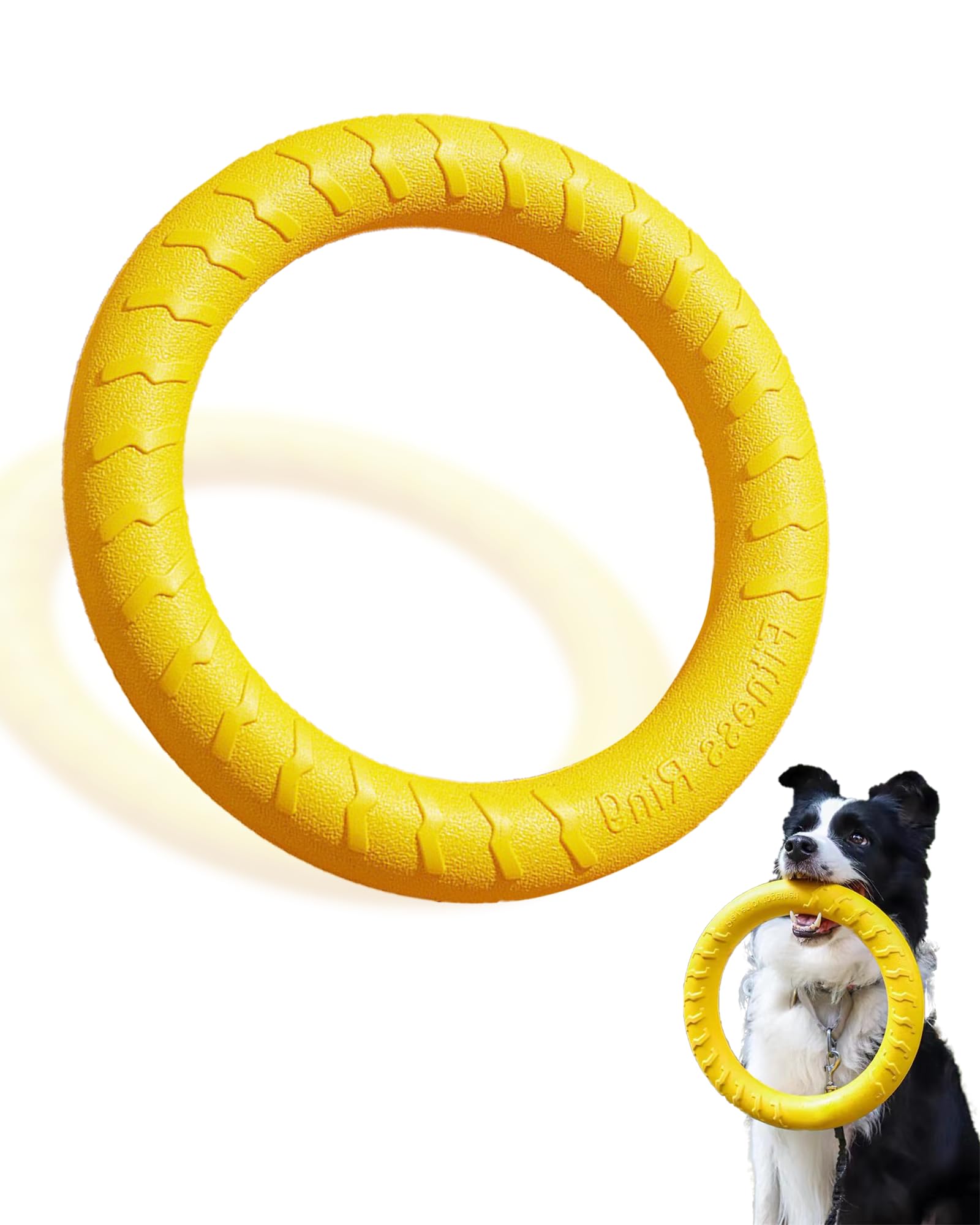 JONGLYEE indestructible EVA dog ring toy withstands aggressive chewers